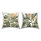 Plant Life with Orange Details 2 PC Decorative Printed Throw Pillow Set Design by Carol Robinson, 18 x 7 x 18